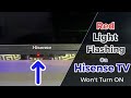 Hisense TV Won't Turn On? Red Light Flashing/Blinking Issue: How to Fix