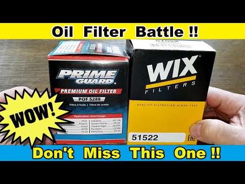 Prime Guard POF5288 Oil Filter vs. Wix 51522 Oil Filter Cut Open