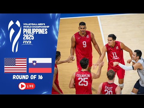 USA 🇺🇸vs🇸🇰 Slovenia  | FIVB Men’s World Championship 2025 Round of 16 | Pasay City, Philippines