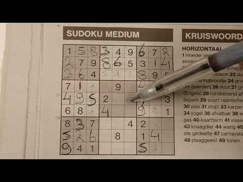 Today on blue monday only 1 sudoku, a medium sudoku. (#406) 01-20-2020