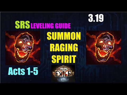 Leveling Guide Summon Raging Spirit Summoner Necromancer Act 1-5 for 3.19 Kalandra League - 1076