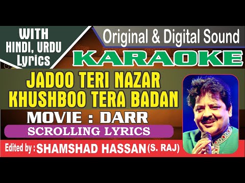 Jaadu Teri Nazar Karaoke | Darr | Shah Rukh Khan, Juhi Chawla | Udit Narayan | By Shamshad Hassan