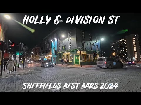 Sheffield City Centre Saturday Night Walk | Holly & Division St Best Bars | October 2024 England UK