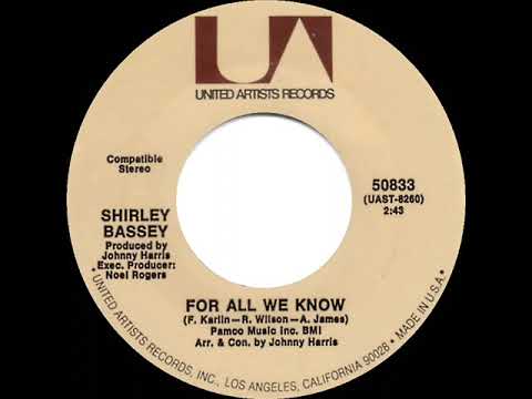 1971 Shirley Bassey - For All We Know (stereo 45)
