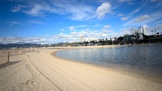 Storm Water Flooding at Santa Monica Pier  -  California Severe Weather 2025 4K