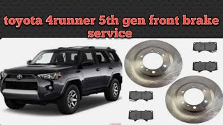 how to replace front brake pads and rotors toyota 4runner  5th gen