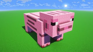 Minecraft Pig Statue Tutorial - How to Build a Pig Statue in Minecraft 1.21