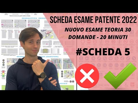 scheda esame patente B - scheda numero 5- 30 domande
