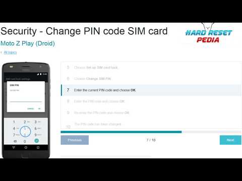 ☑️ Moto Z Play Change PIN Code SIM card