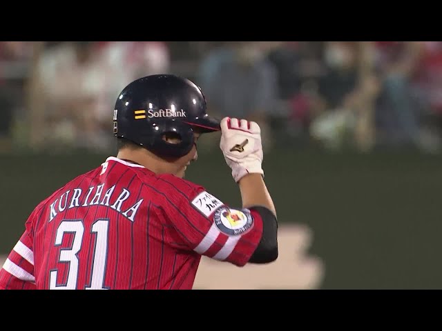 【3回裏】ホークス・栗原 一二塁間を破る勝ち越しのタイムリーヒット!! 2021/8/31 H-E