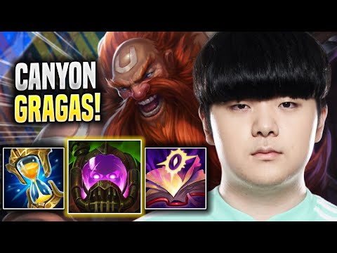 CANYON DOMINATING WITH GRAGAS! - DK Canyon Plays Gragas TOP vs Cassiopeia! | Season 2022
