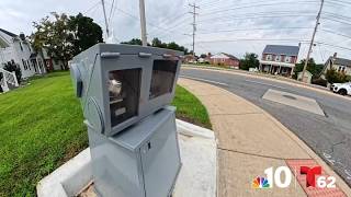 Speed camera but also free parking in Newark, Delaware, as UD students move in