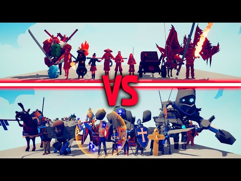 MEGA DYNASTY TEAM vs MEGA MEDIEVAL TEAM - Totally Accurate Battle Simulator TABS
