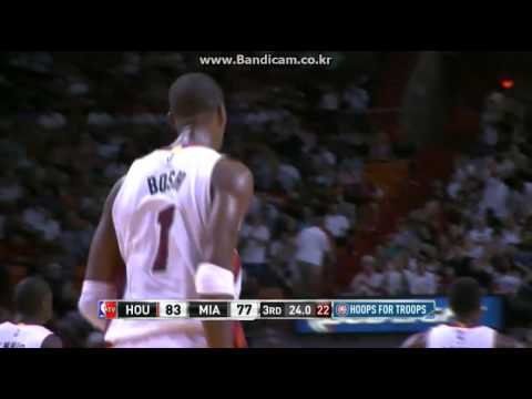 Bosh's miss freethrow and rebound and points