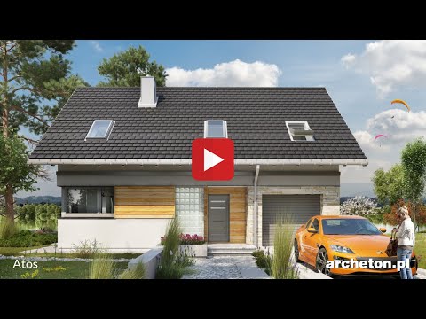 Projekt domu Atos - archeton.pl - z użytkowym poddaszem 157,3 m2