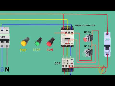 DOL Starter Motor Fwd Rev Power wiring Dol starter power wiring diagram