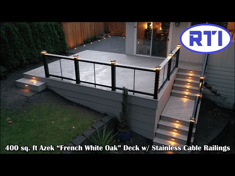 400 sq. ft Timberteck Azek Deck with "Classic Composite" Stainless Railings