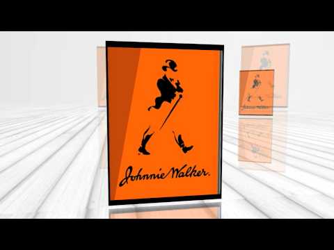 Johnnie Walker Whiskey Bar Stretched Canvas Print Sign