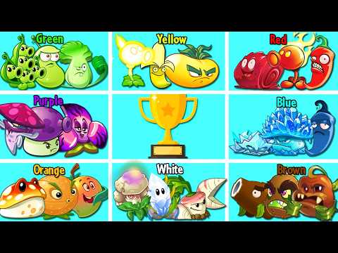 Tournament 8 COLOR Team Plants Battlez - Who Will Win? - Pvz 2 Team Plant vs Team Plant