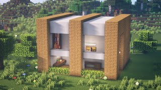 【マインクラフト】シンプルなモダンハウスの作り方【Minecraft】How to Build a Simple Modern House【マイクラ建築】
