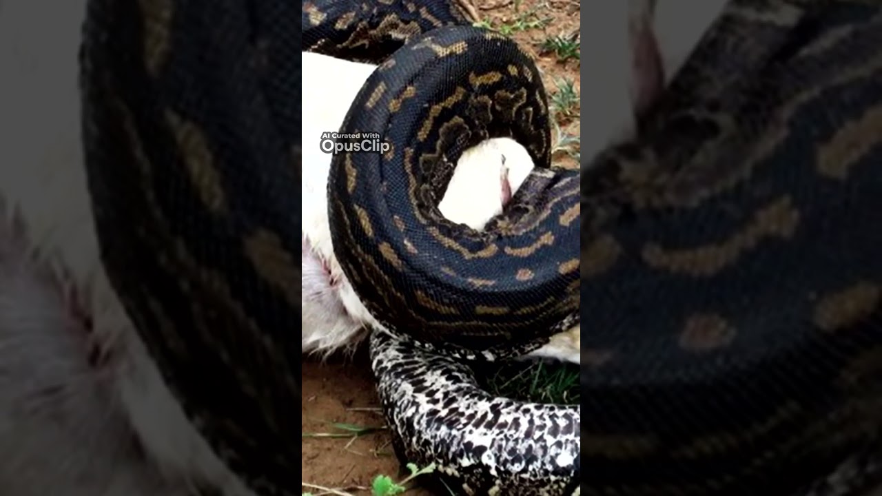 Thrilling Encounter Woman Comes FacetoFace with Massive African Rock Python