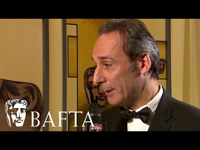 Alexandre Desplat talks backstage on his Original Music BAFTA win for The Shape of Water