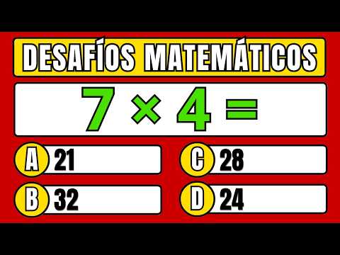 ¿Puedes Aprobar Este Quiz de Matemáticas? ➗✖️🧠 | Fácil, Medio, Difícil | Test de Inteligencia
