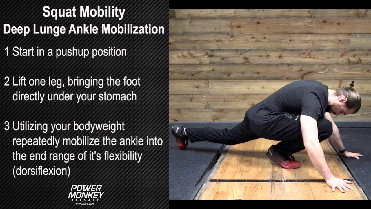 Squat Mobility - Deep Lunge Ankle Mobilization