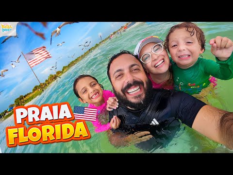 OUR FIRST TIME AT THE BEACH IN THE UNITED STATES 🏖️🇺🇸 - BELLA AND LUCCA FAMILY SHOW