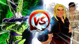 Cell Vs Ryu & Ken #CellGames | TeamFourStar