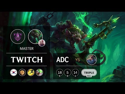 Twitch ADC vs Yasuo - KR Master Patch 9.8