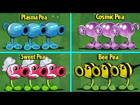 Random 24 PEA Plants *3 Power Up Vs All Zombies - Who Will Win? - Pvz 2 Plant vs Plant