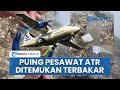 Pendaki Temukan Puing Pesawat ATR 42 500 Logo KKP Di Lereng Gunung Kondisinya Terbakar
