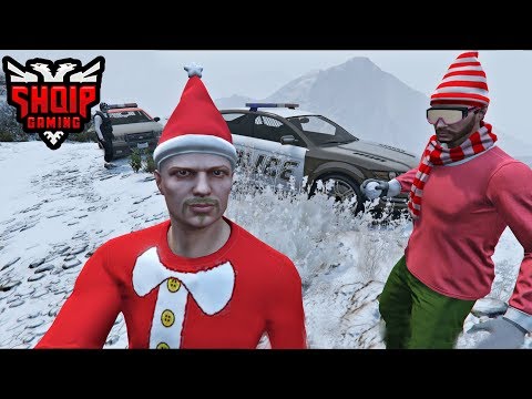 GTA 5 SHQIP - 10 Shqiptarë me Makina të Policisë (Për Mount Chiliad) !! - SHQIPGaming