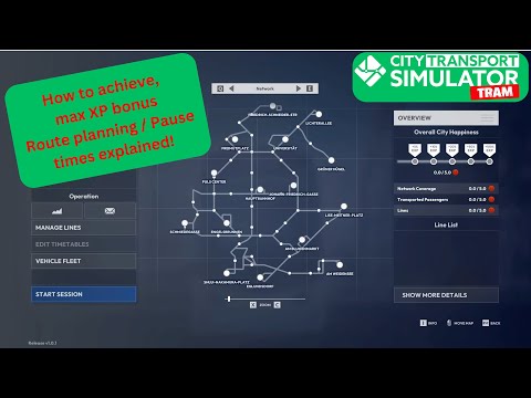 City Transport Simulator: Tram - How to get max XP bonus (at what level?) route planning explained.