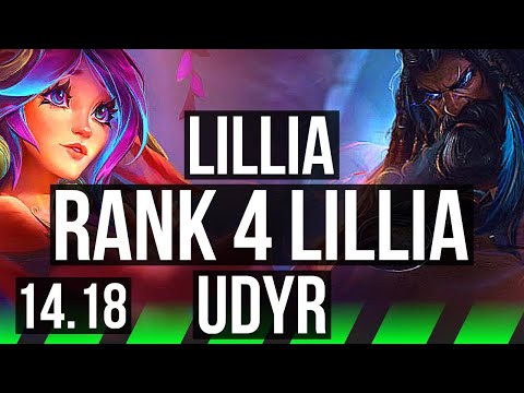 LILLIA vs UDYR (JGL) | Rank 4 Lillia, 5/0/4 | EUW Challenger | 14.18