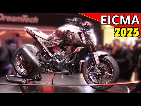 Eicma 2025 Milano - NEW Honda V3R 900 E-Compressor Prototype + Engine & Frame - Walkaround & Details