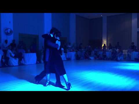 Geraldine Rojas  and  Ezequiel Paludi  are  dancing  to  the  tango  "  Trenzas  "  at  Summer TangoFest Bodrum  in  2016