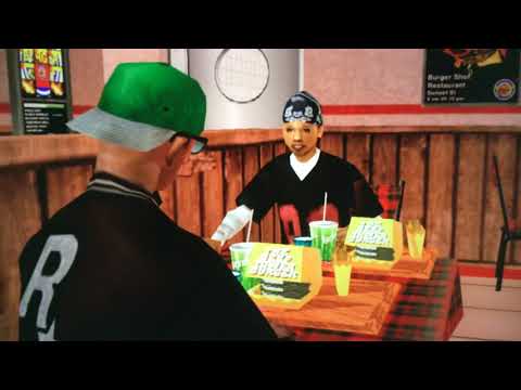 GTA SA CJ And Denise Date In Burger Shot