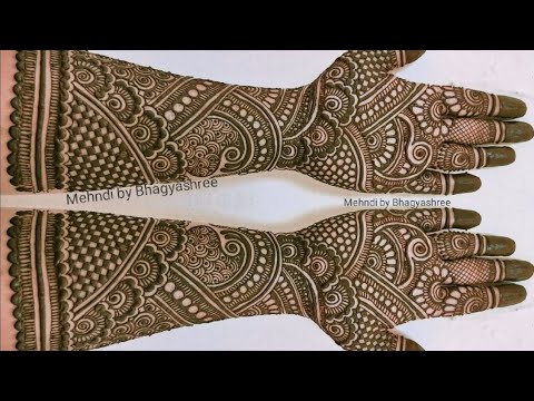 EASY DULHAN MEHENDI DESIGNS FOR FULL HANDS | WEDDING MEHNDI DESIGNS | BRIDAL HENNA MEHNDI DESIGNS