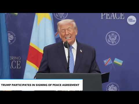 Donald Trump's full speech as Democratic Republic of Congo  and Rwanda reach peace agreement