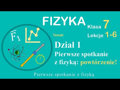 Fizyka klasa 7 dział 1: Spotkania z fizyką - lekcja powtórzeniowa.