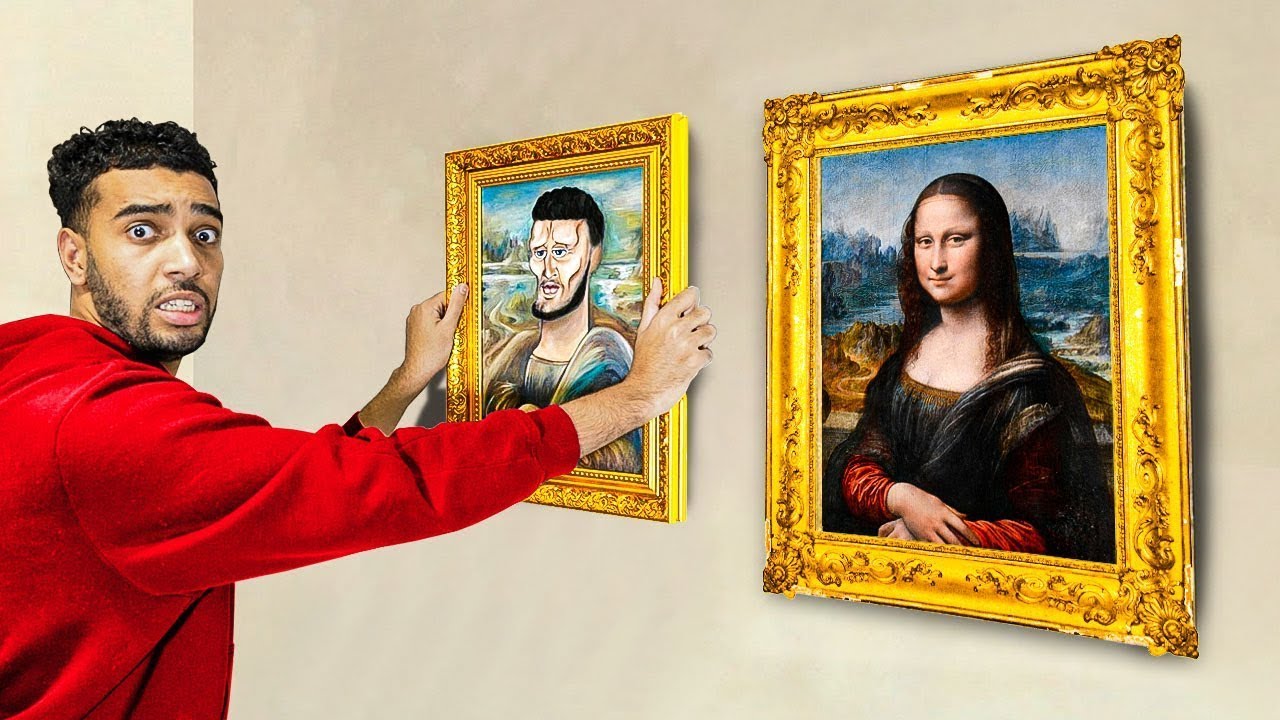 SNEAKING A Painting Next To The Mona Lisa