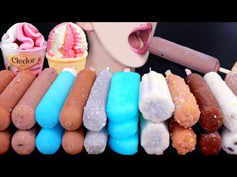 ASMR CHOCOLATE ICE CREAM NUTELLA DESSERT MUKBANG 초콜릿 아이스크림 먹방 チョコレートアイスクリーム 咀嚼音 EATING SOUNDS