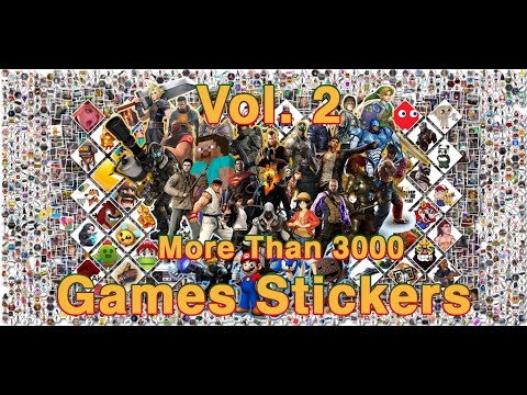 3000 Video Game Sticker Packs for Whatsapp Wastickerapps Vol.2 Funny Hilarious awesome