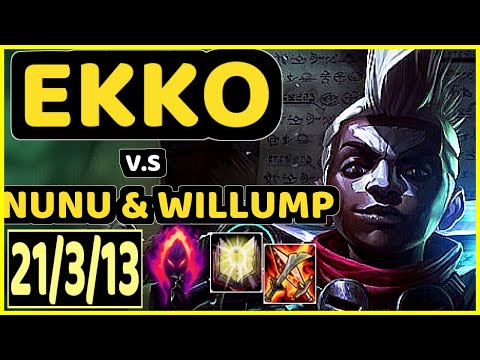 KARASMAI (EKKO) vs NUNU & WILLUMP - 21/3/13 KDA JUNGLE GAMEPLAY - NA Ranked MASTER
