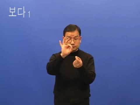 「보다」의 한국수어 표현