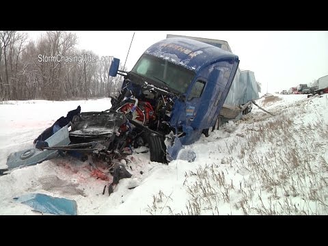 Ground Blizzard Conditions in Western MN on I-94 - 12/6/2016