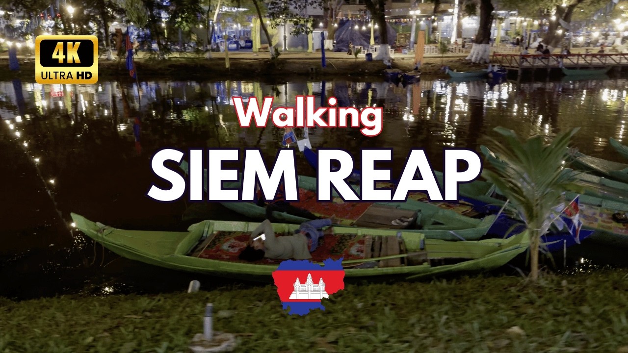 🇰🇭 [4K Ultra HDR] Siem Reap Water Festival 2024 – The Night Before: Preparations &amp; Excitement Begin!