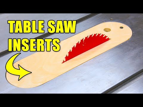 Making Table Saw Inserts / Throat Plates (Dado & Zero Clearance Inserts) Video